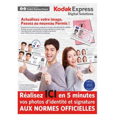 KODAK EXPRESS Poster Photo d'identité Permis de conduire