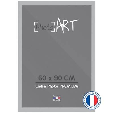 PHOTO ART PREMIUM Cadre bois 60x90 Argent lot de 4