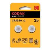 KODAK Piles Bouton Lithium x 2 CR1620 Vendu par 12