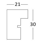 WALTHER Cadre bois Stockholm 40x50 - photo 30x40cm gris - Lot de 4