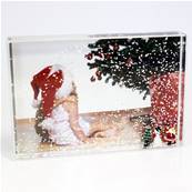 Bloc Photo Plexi Neige Noel 10x15 Lot de 24