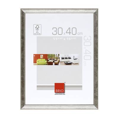 BRIO Cadre Bois CIRCEE ARGENT 30X40. 