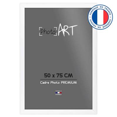 PHOTO ART PREMIUM Cadre bois 50x75 Blanc lot de 4