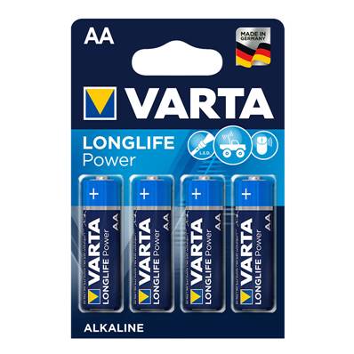 VARTA Piles Longlife Power Alcaline  AA/LR6 x4 - vendu par 20