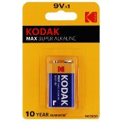KODAK Piles Max Alcaline K9V 6LR61 - 9V Vendu par 10