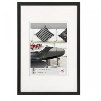 WALTHER Cadre alu brossé Chair 15x20cm noir - Lot de 4