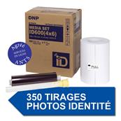 DNP Papier Identité pour ID600 10x15cm (4x6")  350 impressions