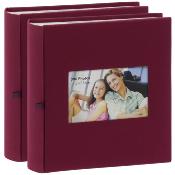 ERICA Album pochettes mémo Square 23,5x25cm 300vues Bordeaux Lot de 2