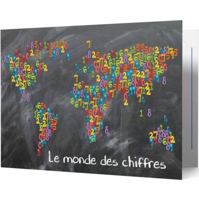 Chemise Scolaire 23x33 horizontale Le Monde des chiffres+poche(100p)*