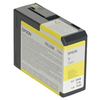 EPSON Encre T5804 Jaune (Y) pour 3800/3880 Pro 80ml 