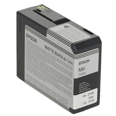 EPSON Encre T5808 Noir Mat (MK) pour 3800/3880 Pro 80 ml