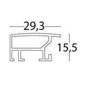 WALTHER Cadre alu brossé Aluline 30x45 - photo 20x30cm acier x 4