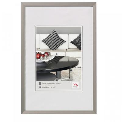 WALTHER Cadre alu brossé Chair 15x20cm acier - Lot de 4