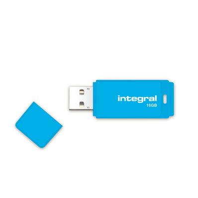 INTEGRAL Clé USB Néon 16GB Bleu 2.0 - EcoTaxe comprise
