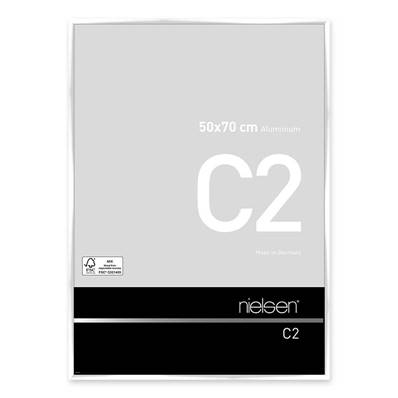 NIELSEN Cadre Photo Aluminium C2 50X70 - Blanc Brillant