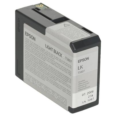 EPSON Encre T5807 Gris (LK) pour 3800/3880 Pro 80ml