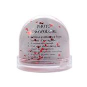 GLOBE Neige paillettes coeur Vendu par 6 