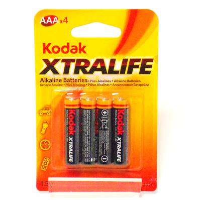 KODAK Piles XtralifeAlcaline K3A/LR03 1.5Vx4 Vendu par 10