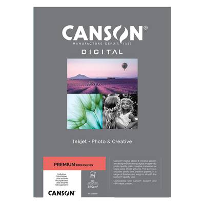 CANSON Papier Digital Premium Ultra Brillant 255g A3 20 feuilles