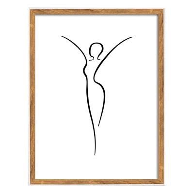 WALTHER Cadre MDF Silhouette 30x40cm naturel - Lot de 4