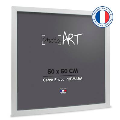 PHOTO ART PREMIUM Cadre bois 60x60 Blanc lot de 4