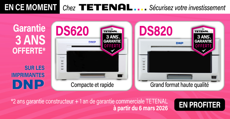 Offre TETENAL : garantie 3 ans sur les DNP DS620 & DS820