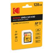 KODAK Carte Mémoire SD 128 GB - UHS-1 U3 V30 Ultra classe 30