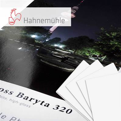 HAHNEMUHLE Papier PHOTO GLOSS BARYTA A2 320g/m² 25F