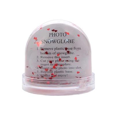 GLOBE Neige paillettes coeur Vendu par 6 