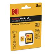 KODAK Carte Micro SD avec adaptateur 8GB UHS-1 U1 Class10