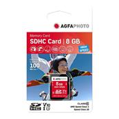 AGFAPHOTO Carte Mémoire SDHC 8go High Speed C10 - RCP Incluse