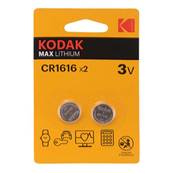 KODAK Piles Bouton Lithium x 2 CR1616 Vendu par 12