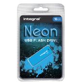 INTEGRAL Clé USB Néon 16GB Bleu 2.0 - EcoTaxe comprise
