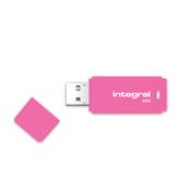 INTEGRAL Clé USB Néon 8GB Rose 2.0 - EcoTaxe comprise (PROMO)