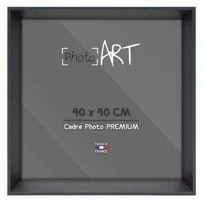 PHOTO ART PREMIUM Urban Cadre bois 40x40 Noir lot de 4