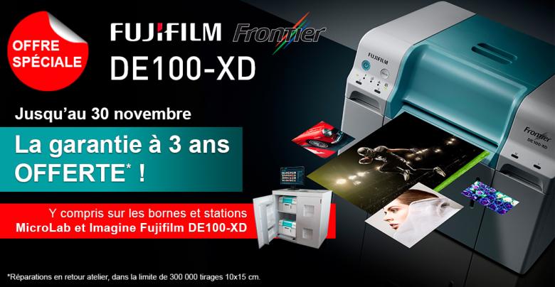 Garantie 3 ans offerte pour l'achat d'une FUJIFILm DE100-XD
