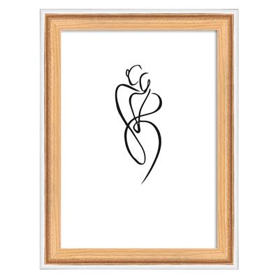WALTHER Cadre MDF Silhouette 10x15cm hêtre - Lot de 4