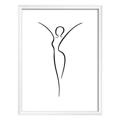 WALTHER Cadre MDF Silhouette 30x40cm blanc - Lot de 4