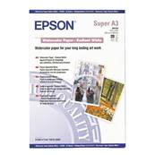 EPSON Papier Aquarelle Blanc 190g A3+ 20 feuilles