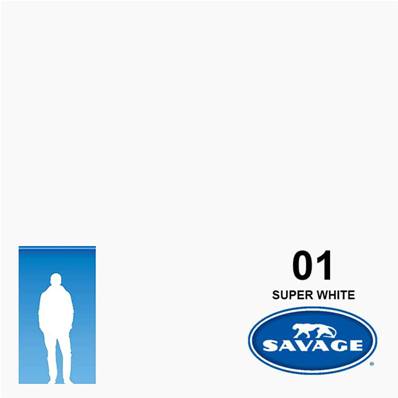 SAVAGE Fond  Photo Super White 1,35x11m