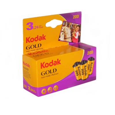 KODAK Film Gold 200 135-24 poses -Tripack Vendu par 10