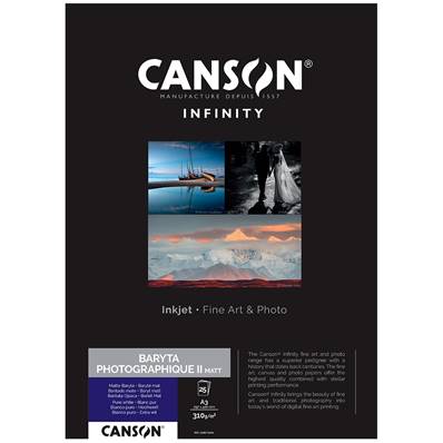 CANSON Infinity Papier Baryta Photographique II Matt 310g A3 25f