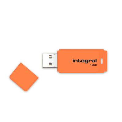 INTEGRAL Clé USB Néon 16GB Orange 2.0 - EcoTaxe comprise