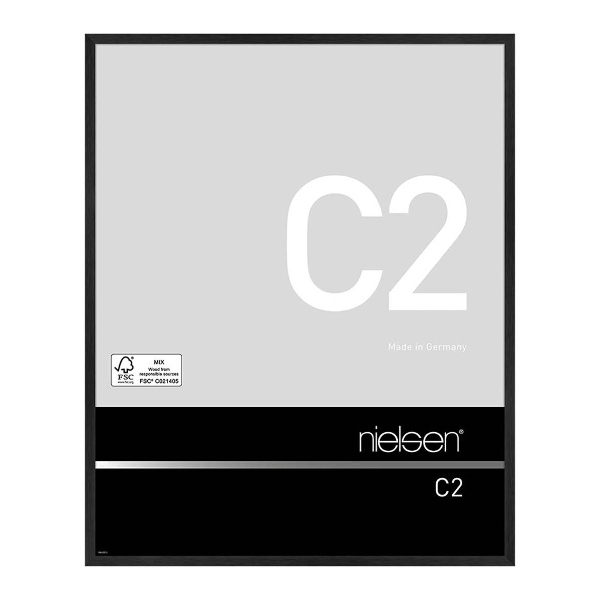 NIELSEN Cadre Photo Aluminium C2 60x80 - Noir Mat Brossé