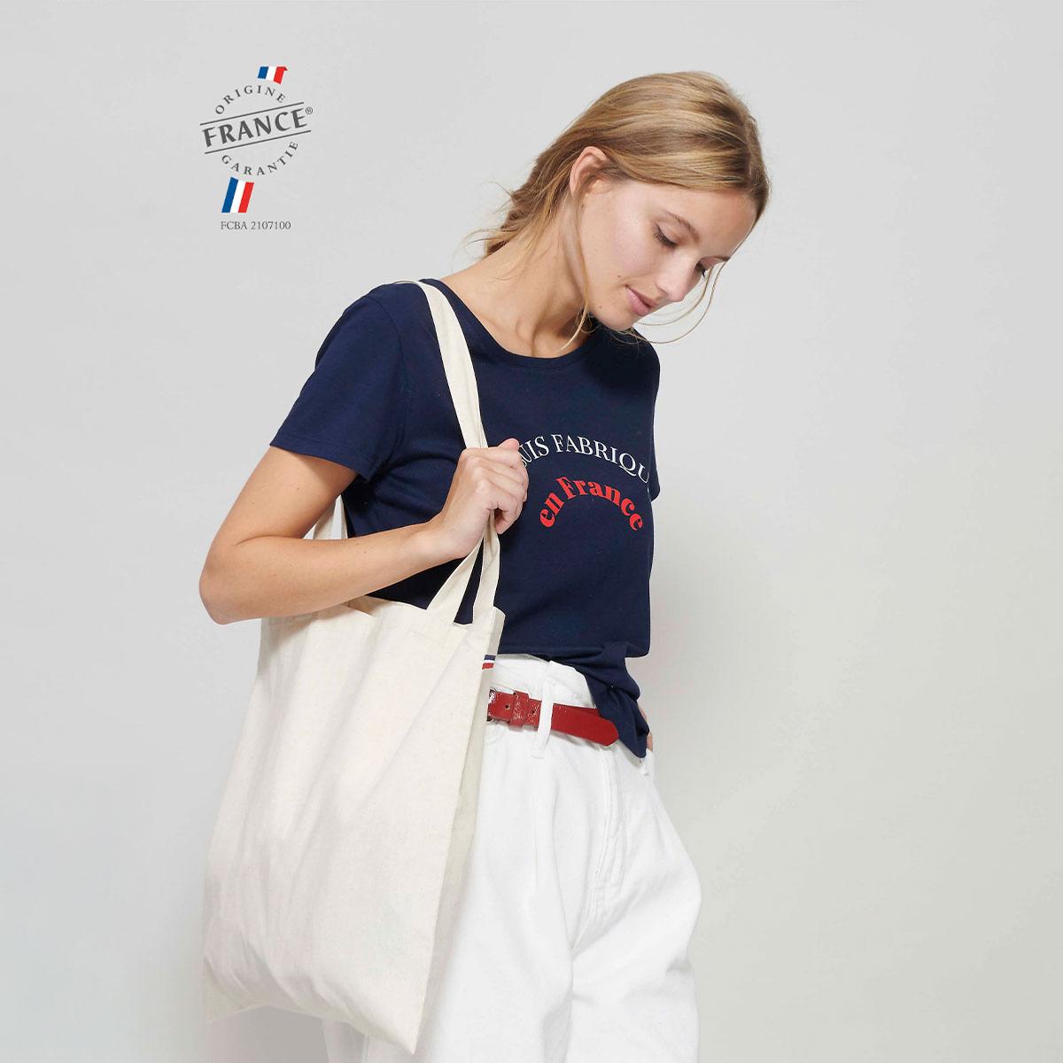 SAC Shopping blanc 100% coton impression DTG - 39x42cm - Lot de 10