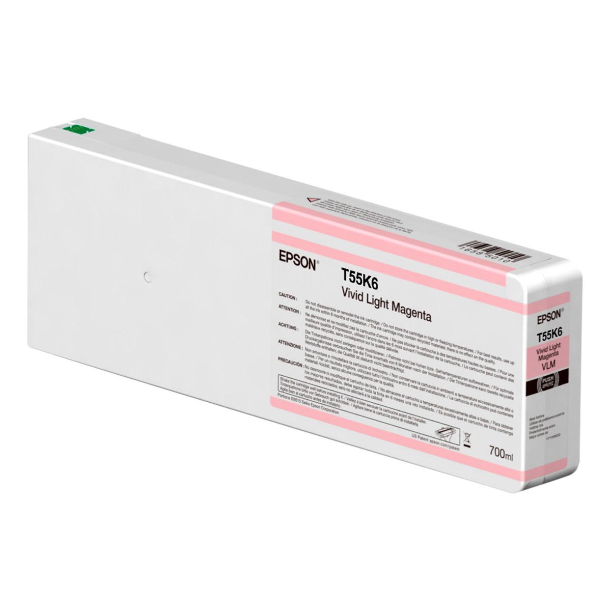 EPSON Encre T55K600 Vivid Magenta clair pour SC-P6000/7/8/9 - 700ml
