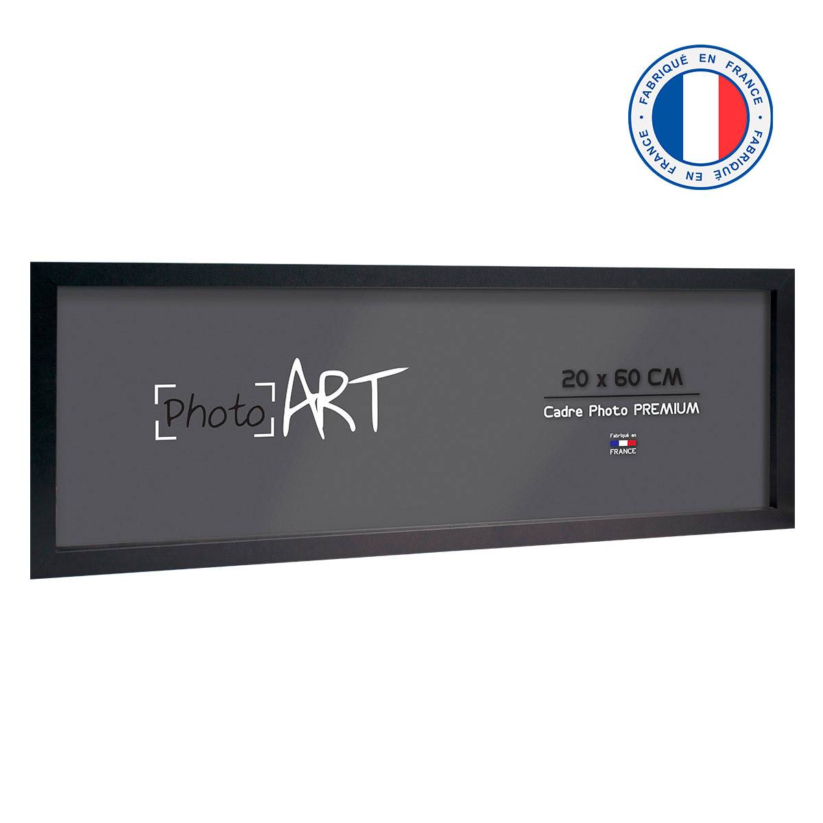 PHOTO ART PREMIUM Cadre bois 20x60 Noir lot de 4