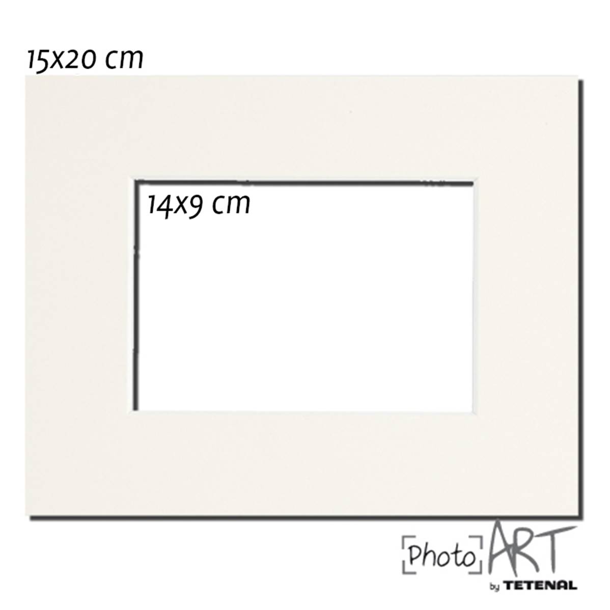 PASSE PARTOUT BLANC 15X20 PHOTO 14X9 Vendu par 2