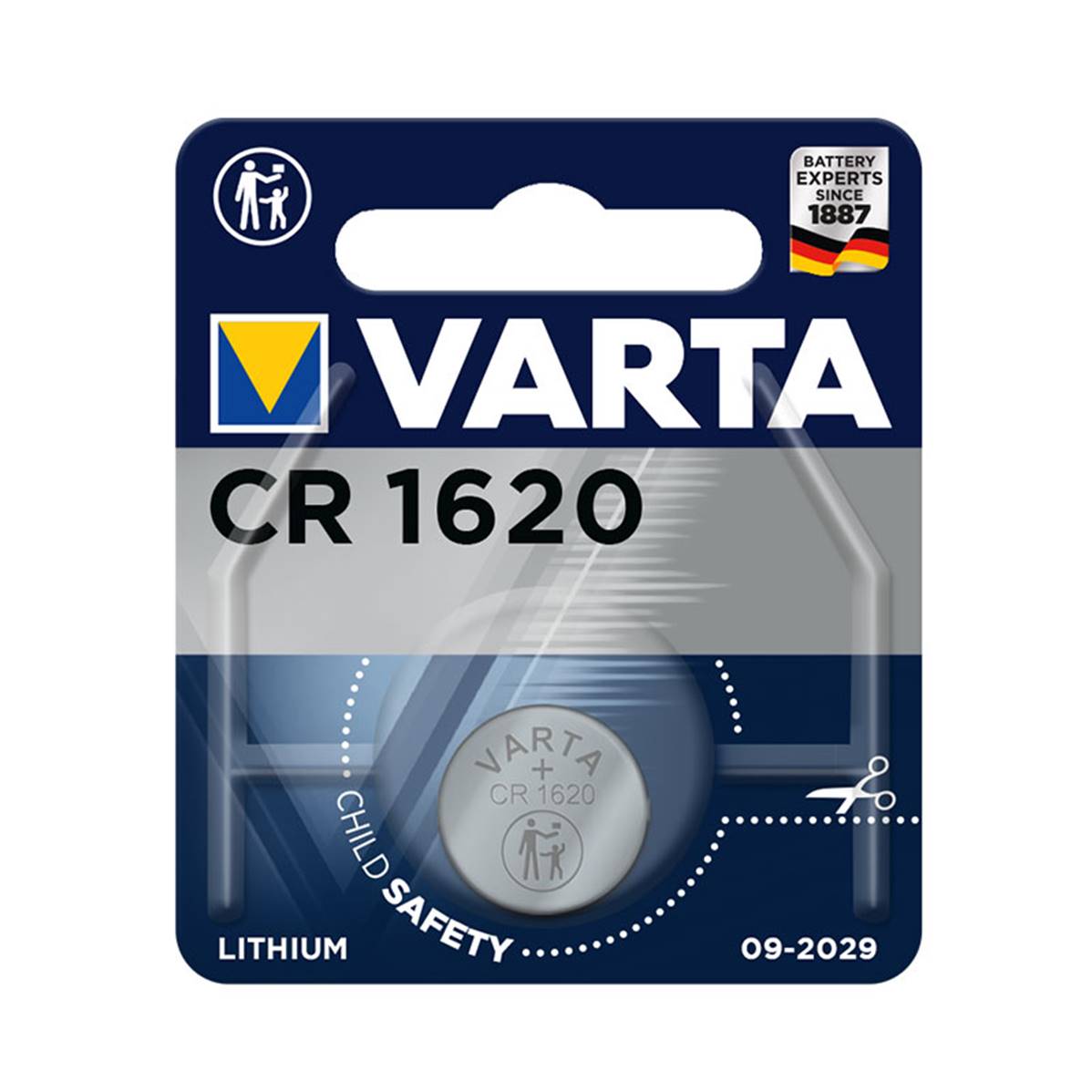 VARTA Piles CR1620 - lithium 3V x1- vendu par 10