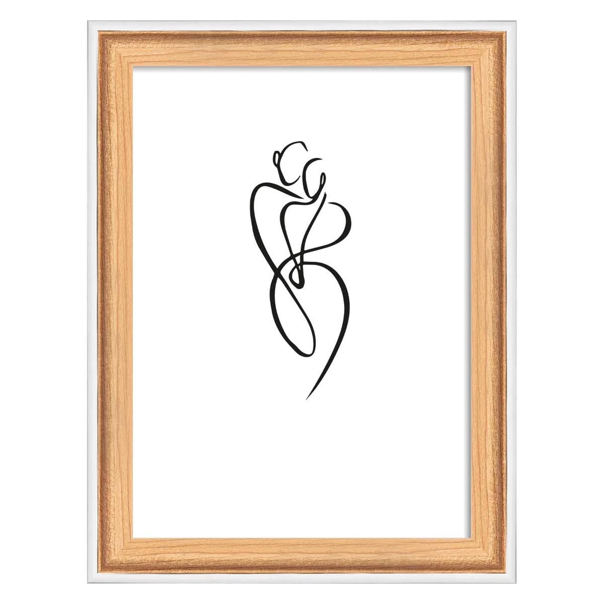 WALTHER Cadre MDF Silhouette 10x15cm hêtre - Lot de 4